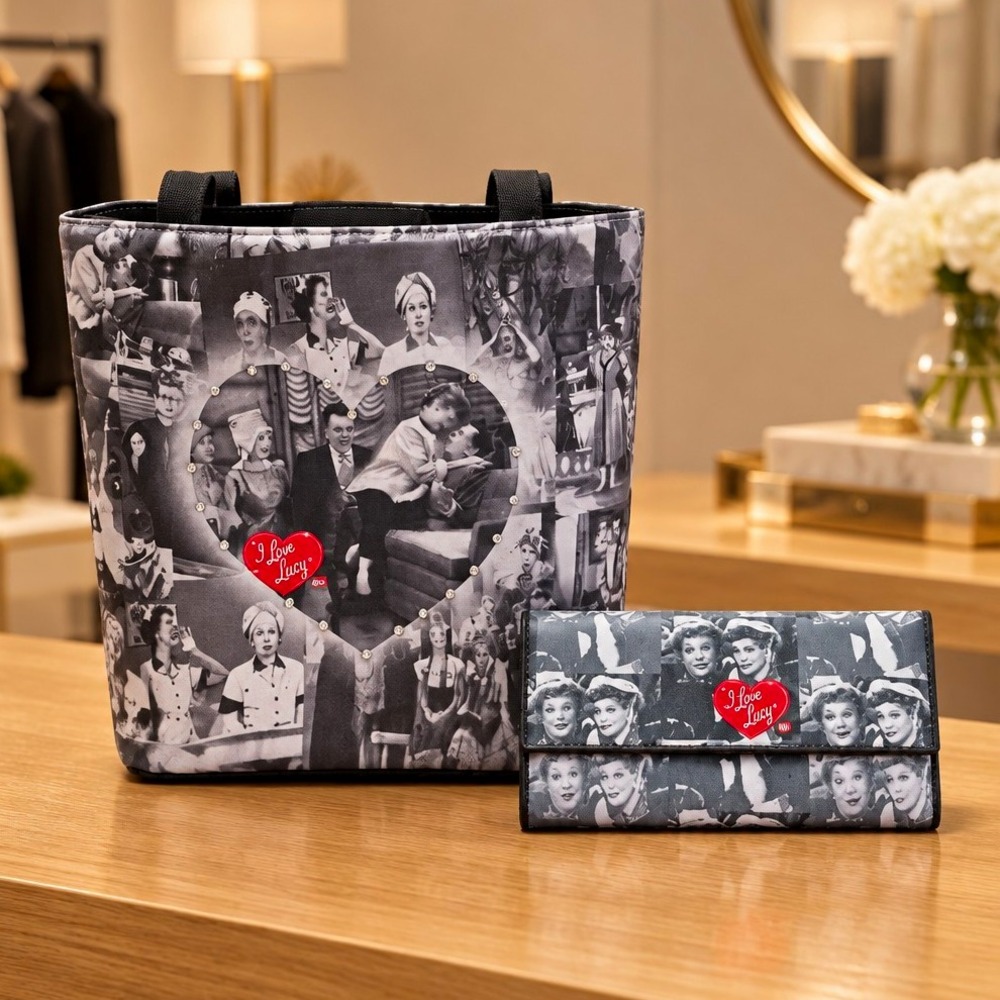 Vintage "I Love Lucy" Tote Bag and Matching Wallet Set